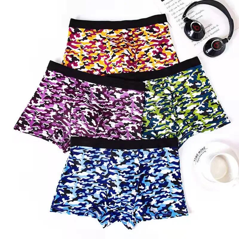 Underpants Man Pack Shorts Boxers Underwear Fashion Sexy Mens Boxer Ultrathin Large Size L-4XL