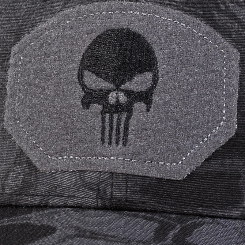 Skull Embroidered Top with Patch Breathable Baseball Caps Spring and Autumn Outdoor Adjustable Casual Hat Sunscreen Hat