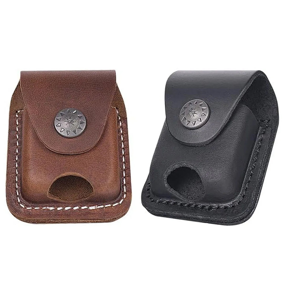 PU Leather Lighter Storage Case, Compact Outdoor Camping Hiking Accessory