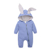 Rabbit Cartoon Hooded Rompers Spring Autumn Infant Jumpsuits Easter Bunny Baby Romper Zipper Newborn Clothes
