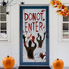 Halloween Window Door Decoration Window Clings Door Posters with Scary Bloody Handprints for Halloween Haunted House Party Decor