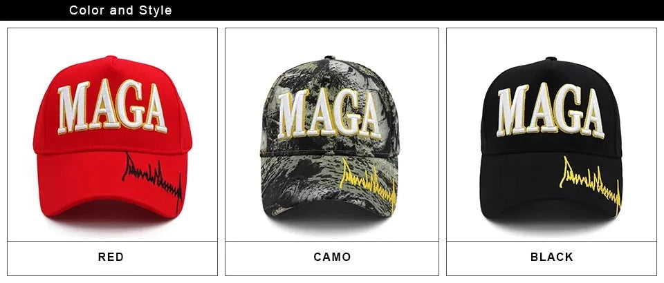Donald Trump 2024 Cap USA Flag Baseball Caps MAGA Trump Signature Snapback President Hat 3D Embroidery