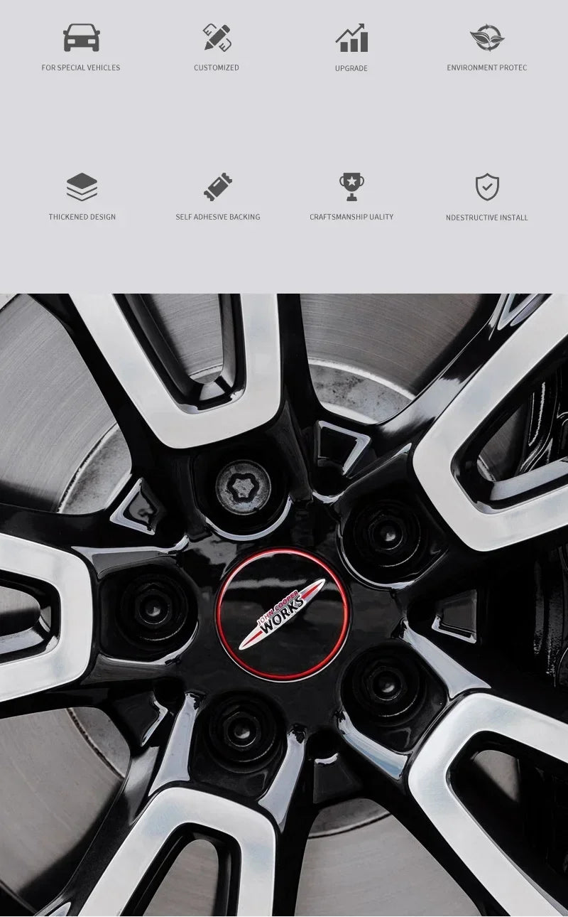 Car emblem Wheel hub Center Cap Badge covers For Mini Cooper S 2011 2012 2013 R56 R50 R53 F56 F55 R60 Accessories