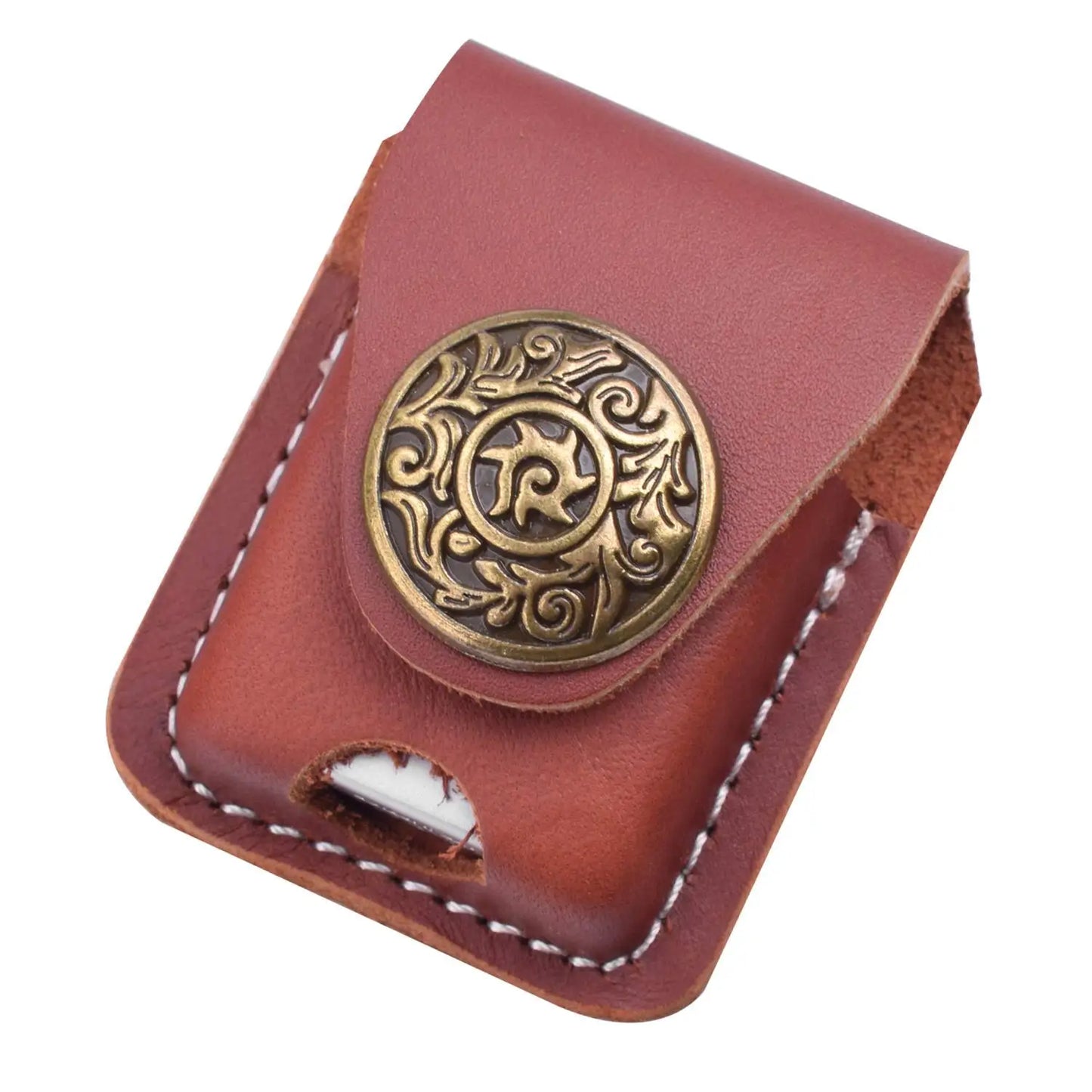 PU Leather Lighter Storage Case, Compact Outdoor Camping Hiking Accessory