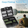 300Pcs/Box Carp Fishing Tackle Kit Including Anti Tangle Sleeves Hook Stop Beads Boilie Bait Screw Rolling Swivel Snaps