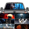 Surprising Pickup Truck 3D Rear Windshield Poster Decal Scary Unique Thriller Sticker Car Accessories