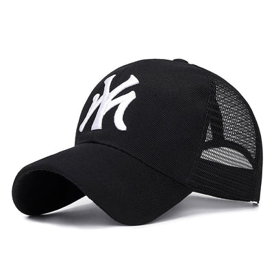 baseball caps spring and summer letter my embroidered snapback hats for men women cotton casquette dad hat fashion hip hop hat net black white / adjustable