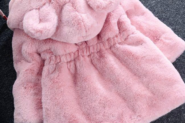Winter Coats Thick Faux Fur Fashion Kids Hooded Jacket Coat for Girl Outerwear Children Clothing 2 3 4 6 7 Years