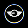 car door welcome light led mood projector auto logo for mini cooper deep blue
