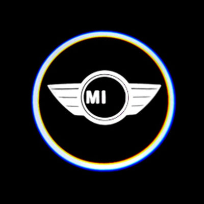 car door welcome light led mood projector auto logo for mini cooper deep blue