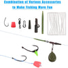 277Pcs/Box Carp Fishing Tackle Including Carp Hooks Swivels Anti Tangle Sleeves Hook Stop Beads Boilie Bait Screw Tail Rubber