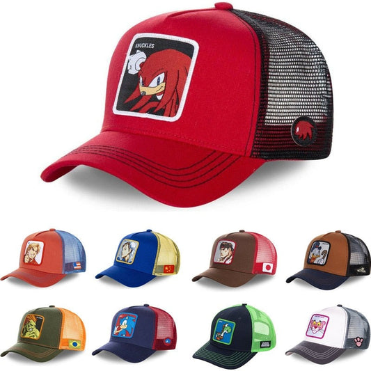 Anime Snapback Cotton Baseball Cap Dad Mesh Hat Trucker Hat