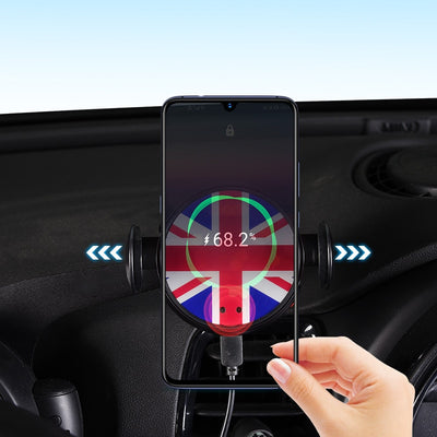 wireless charger car holder intelligent infrared mobile phone stand for mini cooper r60 r61 auto styling accessories