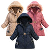 Hooded Jacket Winter Warm Thick Long Coats Girls Jackets 4 5 6 7 Years Children Clothes Thick Outerwear