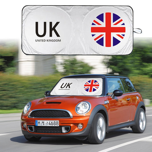 Car Sun Shade Cover Protect Windshield Sunshade UK Flag Logo For Mini Cooper