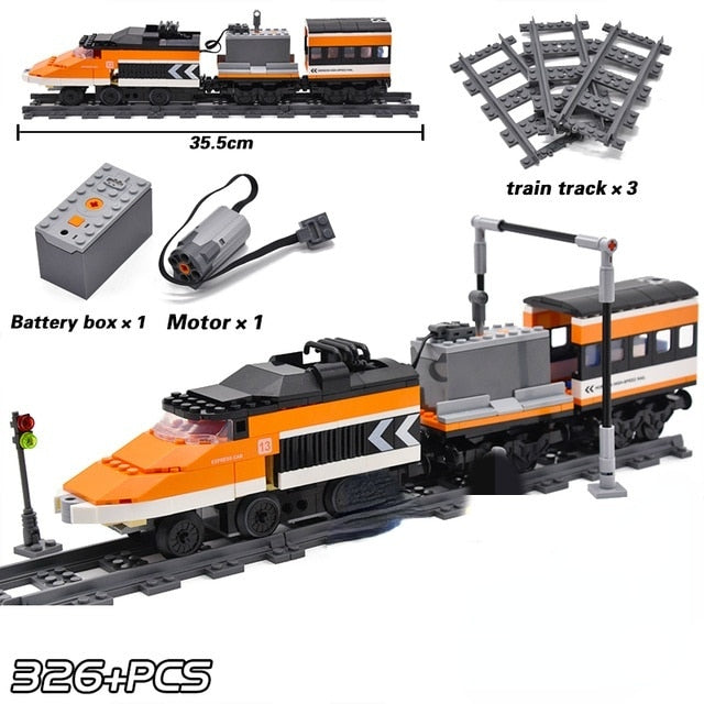 City Train Power Function Compatible All Brands high-tech Creative Building Blocks Bricks Tech Toys