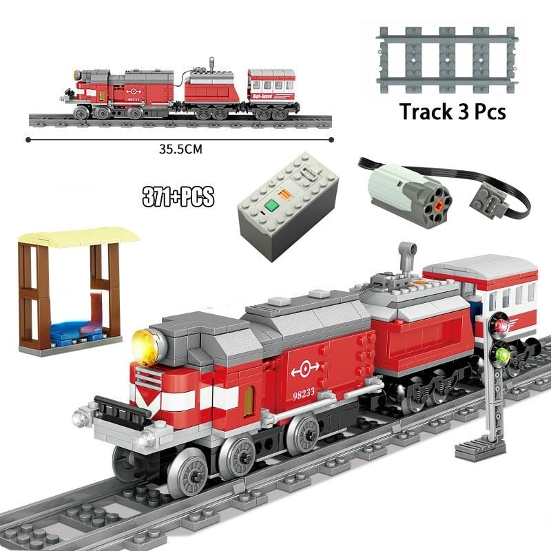 City Train Power Function Compatible All Brands high-tech Creative Building Blocks Bricks Tech Toys