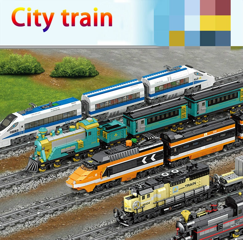 City Train Power Function Compatible All Brands high-tech Creative Building Blocks Bricks Tech Toys