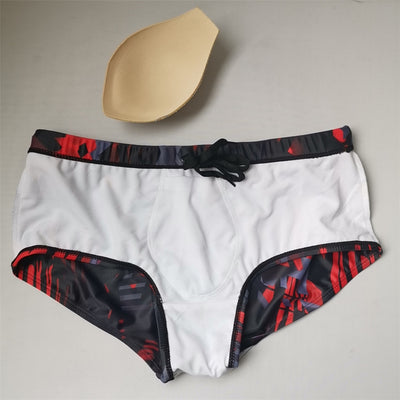 Swimwear With Push-Up Multicolor Trunks Boxer Hi-Q Sexy Men Breathable Swim Suit Speed Matching Beach Shorts