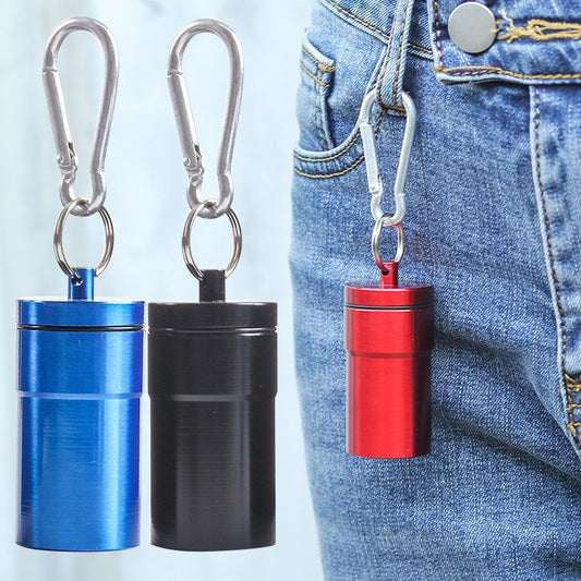 Mini Portable Ashtray with Lid Aluminum Storage Tube Windproof Cigarettes Ashtray with Keychain Ash Holder Outdoor