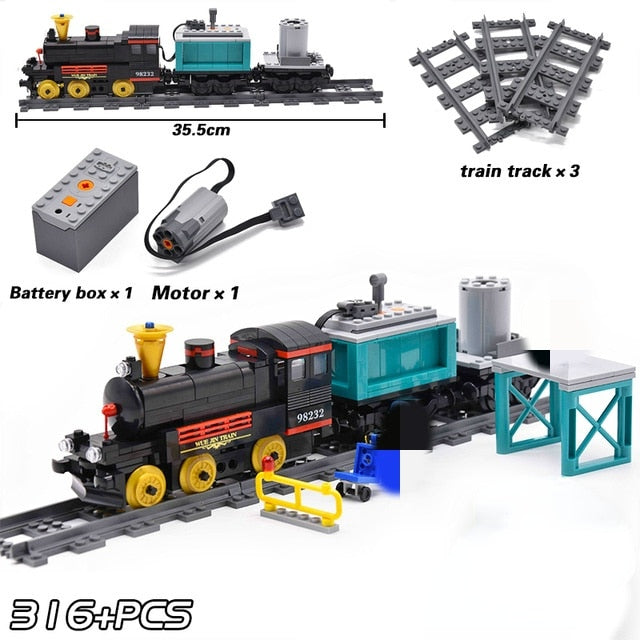 City Train Power Function Compatible All Brands high-tech Creative Building Blocks Bricks Tech Toys