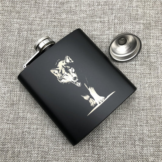 Hip Flask 6 Oz 170ml 304 Stainless Steel Personalized King Wolf Lion Tiger Alcohol Whiekey Vodka Flask