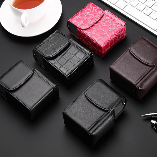 Cigarette Box Lighter Holder Tobacco PU Leather Nice Gift Smoker Smoke Tools  Cigar Case