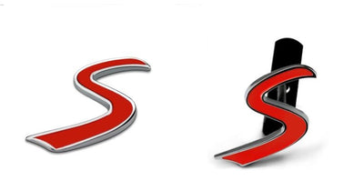 3d metal s front grille emblem for mini cooper r50 r52 r53 r56 r57 r58 r60 jcw grill badge car styling
