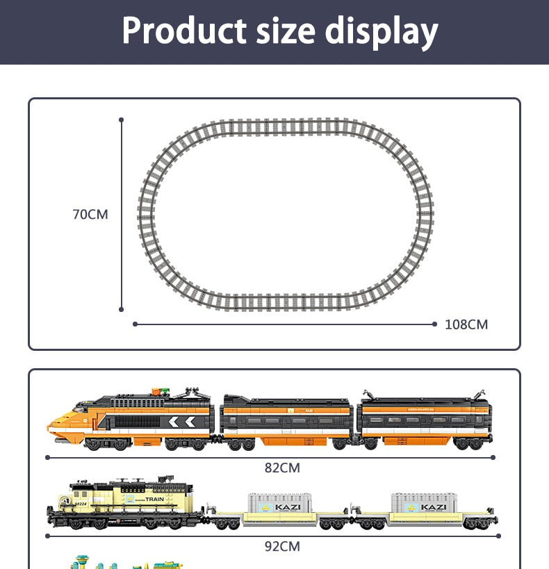City Train Power Function Compatible All Brands high-tech Creative Building Blocks Bricks Tech Toys