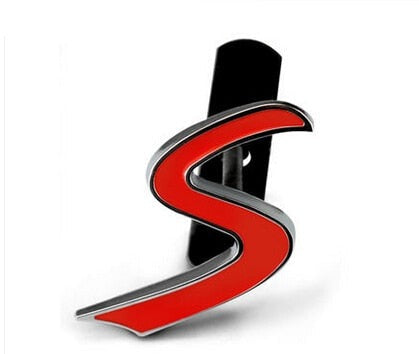 3d metal s front grille emblem for mini cooper r50 r52 r53 r56 r57 r58 r60 jcw grill badge car styling s grille badge