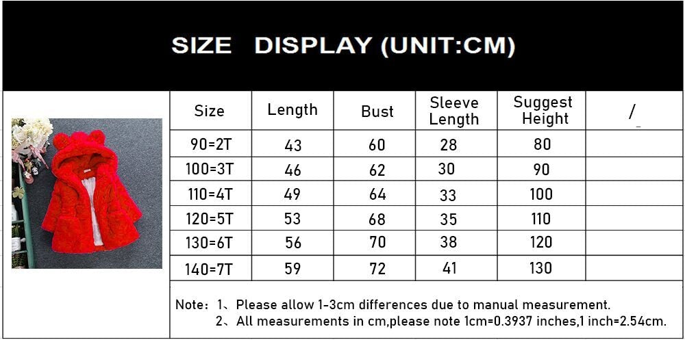 Winter Coats Thick Faux Fur Fashion Kids Hooded Jacket Coat for Girl Outerwear Children Clothing 2 3 4 6 7 Years