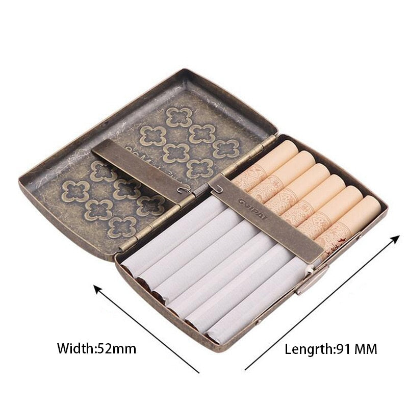 Cigarette Case with Gift Box Smoking Cigarette Box Tobacco Holder 12 Pcs