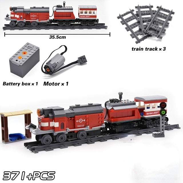City Train Power Function Compatible All Brands high-tech Creative Building Blocks Bricks Tech Toys