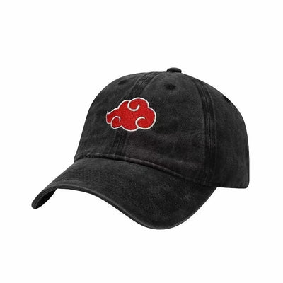 Naruto Japanese Akatsuki Logo Anime Dad Hat Uchiha Logo Embroidery Baseball Caps Black Snapback Hats