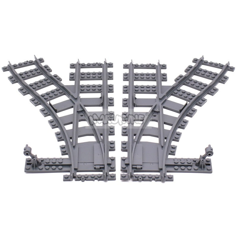 City Train Railway Build Model Kit Soft Cruved Straight Tracks Traffic Light Tunnel Compatible 53401 Blocks Bricks