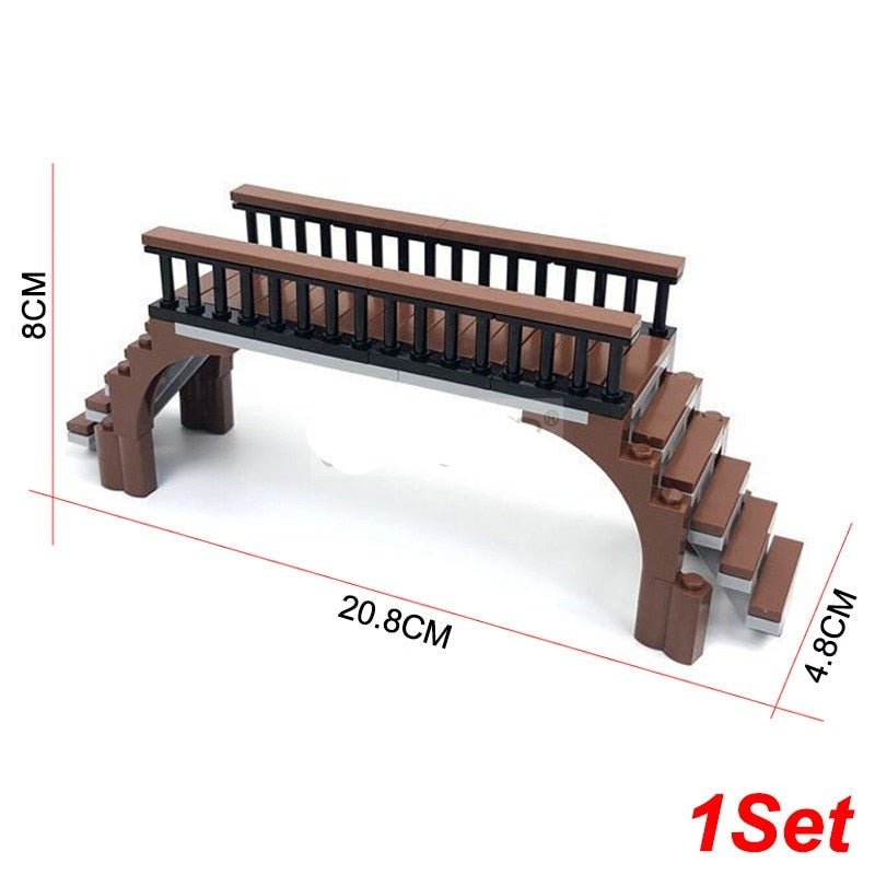 City Train Railway Build Model Kit Soft Cruved Straight Tracks Traffic Light Tunnel Compatible 53401 Blocks Bricks