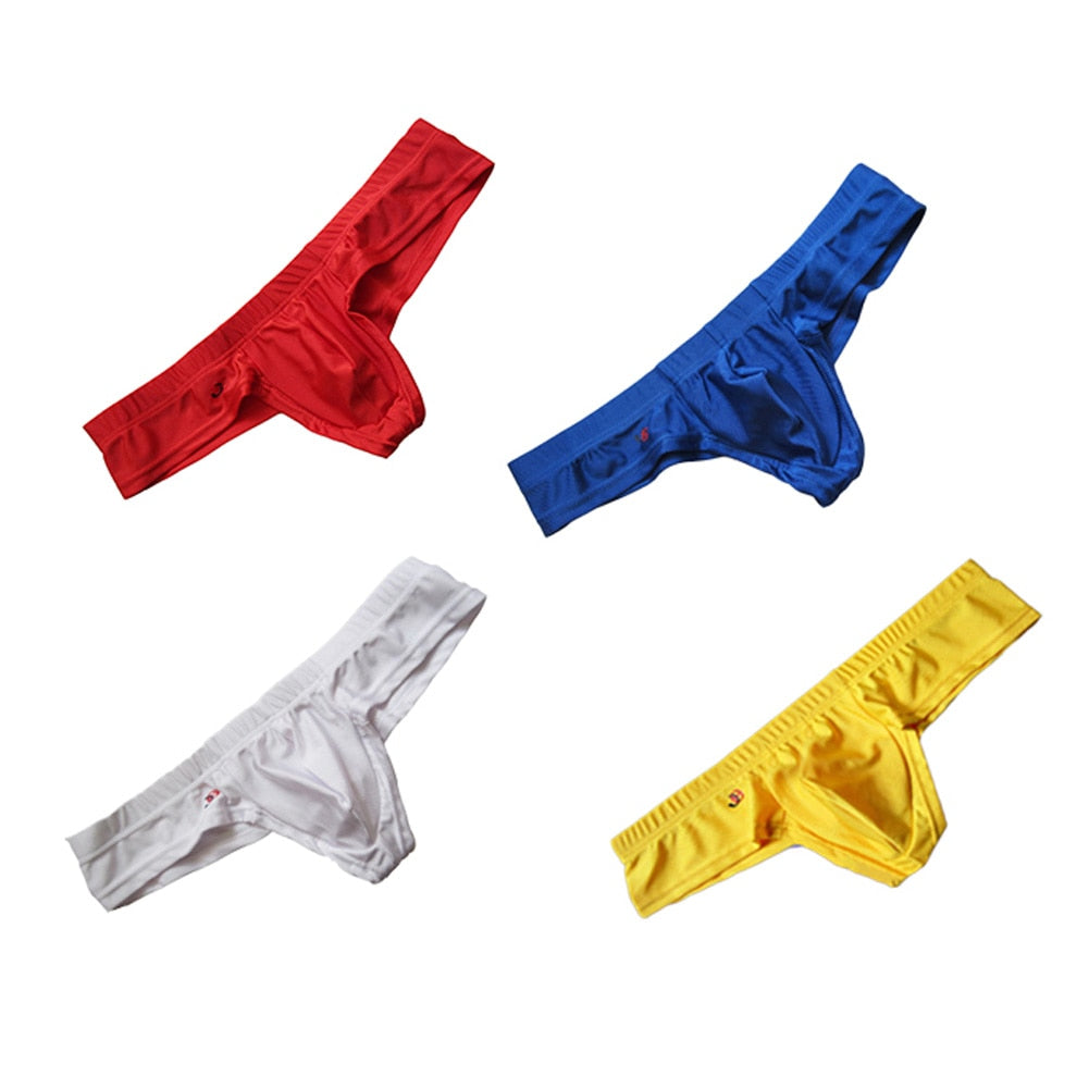 Sexy Underwear Thong G-Strings Men Low Waist Bulge Pouch T-back Underpants Male