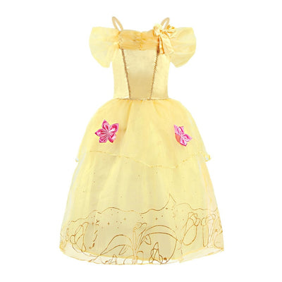 Rapunzel Snow White Costume Kids Belle Aurora Sofia Summer Fancy Princess Dress Children