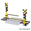 City Train Railway Build Model Kit Soft Cruved Straight Tracks Traffic Light Tunnel Compatible 53401 Blocks Bricks