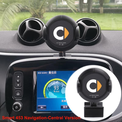 wireless charger navigation mobile phone bracket holder for smart 451 453 fortwo forfour accessories 453 navigation-1
