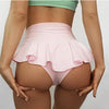 Skirts Pants High Waist Pole Dance Ruffled Hot Short Pant Sports Mini Tight Pleated Fitness Yoga Shorts