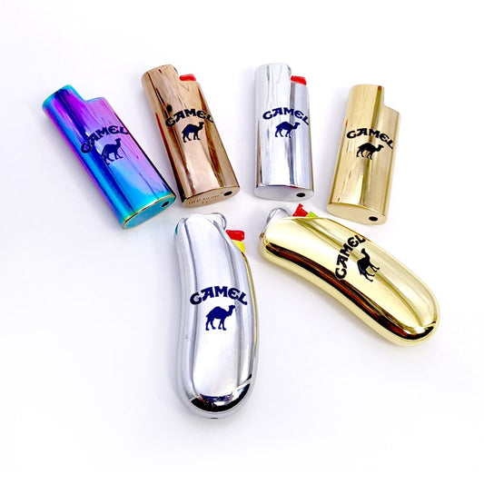 Lighter Case Metal Armor J5 Bic Lighters Case Ice Mirror Body Protection J5 6mm Lighter Cover Shell For Bic J5