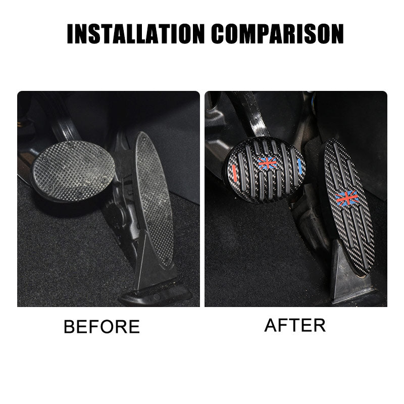 Gear Interior For Mini Cooper F55 F56 F60 R55 R56 R60 Universal Automatic For Carbon Foot Rest Pedal Stickers Auto Accessories