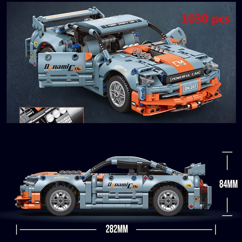 Supercar Sets Old Models Building Blocks Brick Toys Classic Car Racing Speed Champions Racer Technique MOC