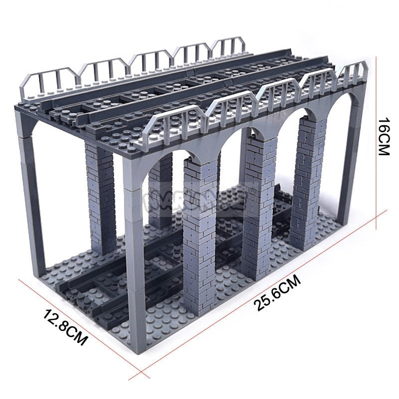 City Train Railway Build Model Kit Soft Cruved Straight Tracks Traffic Light Tunnel Compatible 53401 Blocks Bricks