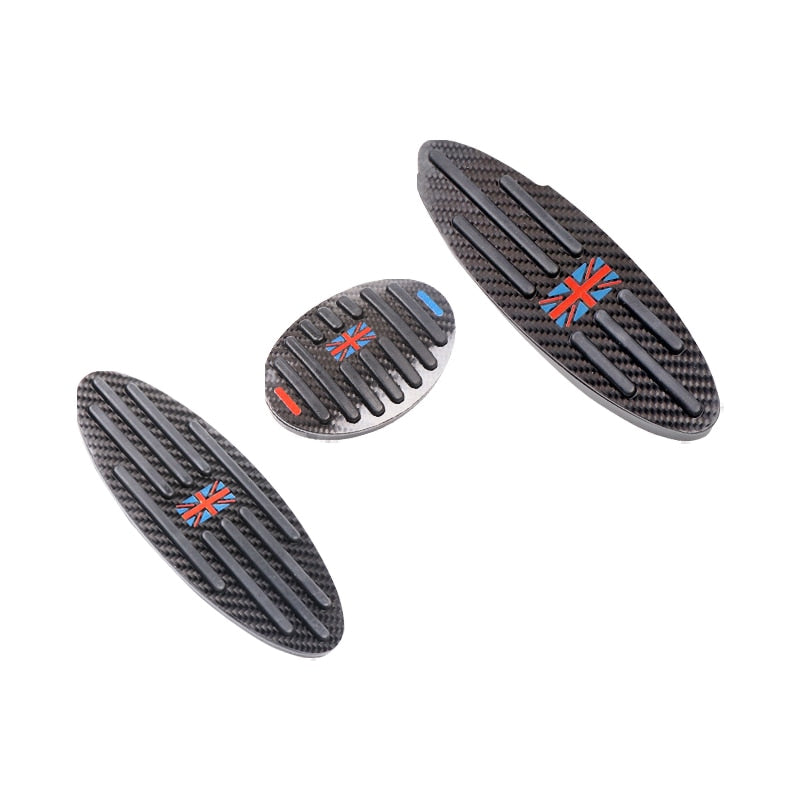 Gear Interior For Mini Cooper F55 F56 F60 R55 R56 R60 Universal Automatic For Carbon Foot Rest Pedal Stickers Auto Accessories