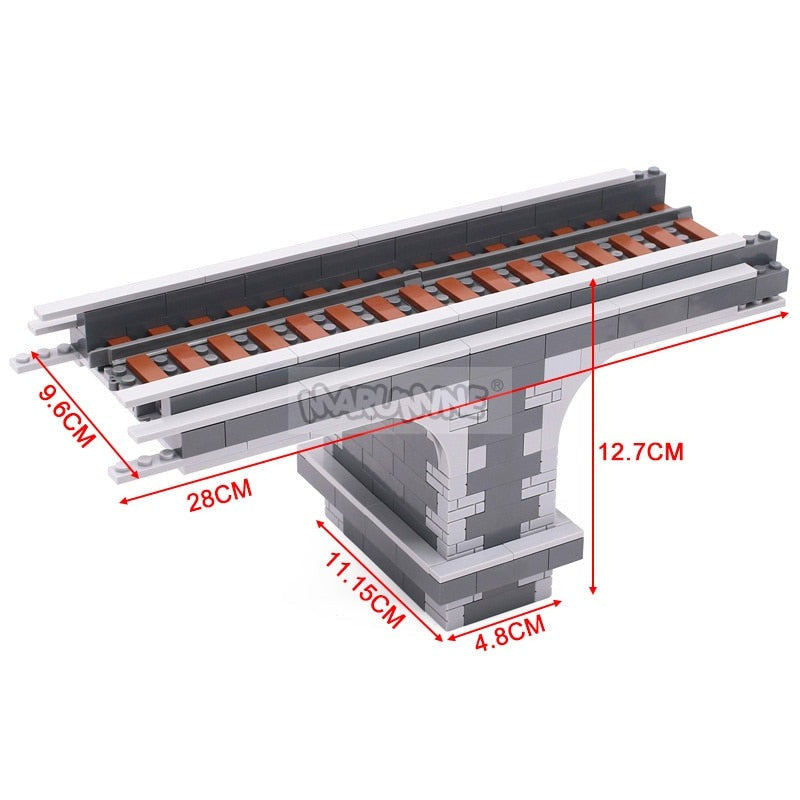 City Train Railway Build Model Kit Soft Cruved Straight Tracks Traffic Light Tunnel Compatible 53401 Blocks Bricks