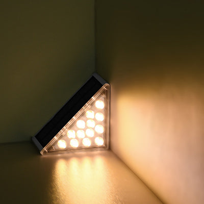 Stair Fence Wall Lamp White/Warm White Garden Solar Light Ip67 Waterproof Step Lights Home Decoration Yard Path Lamp