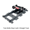 City Train Railway Build Model Kit Soft Cruved Straight Tracks Traffic Light Tunnel Compatible 53401 Blocks Bricks