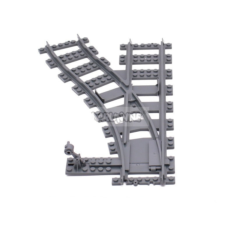 City Train Railway Build Model Kit Soft Cruved Straight Tracks Traffic Light Tunnel Compatible 53401 Blocks Bricks